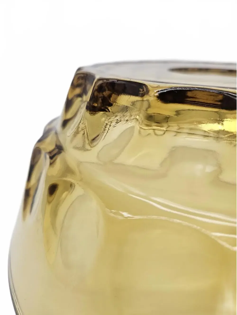 Hazel Atlas Amber Glass Reflection Thumbprint 10